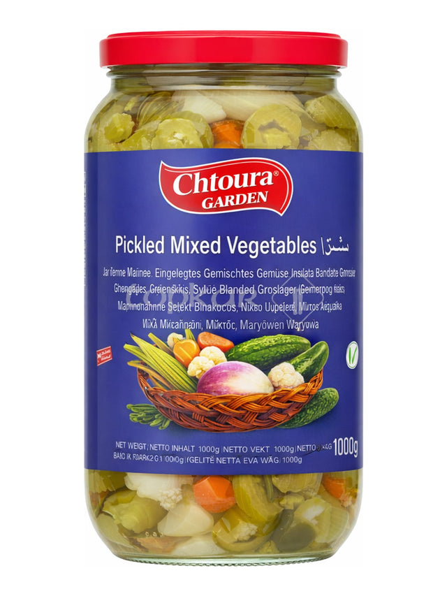 Chtoura Garden Gemischtes Eingelegtes Gemüse 1000g – libanesische Mixed Pickles Turşu