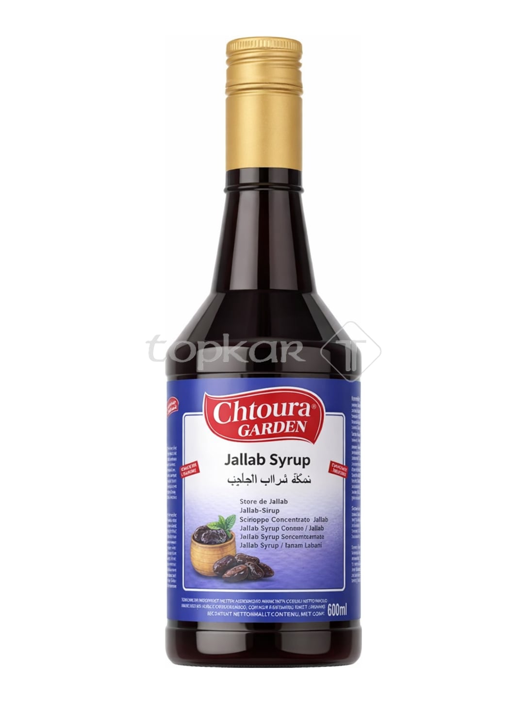 Chtoura Garden Jallab Sirup 600ml – Jallab Syrup Dattelmelasse Konzentrat