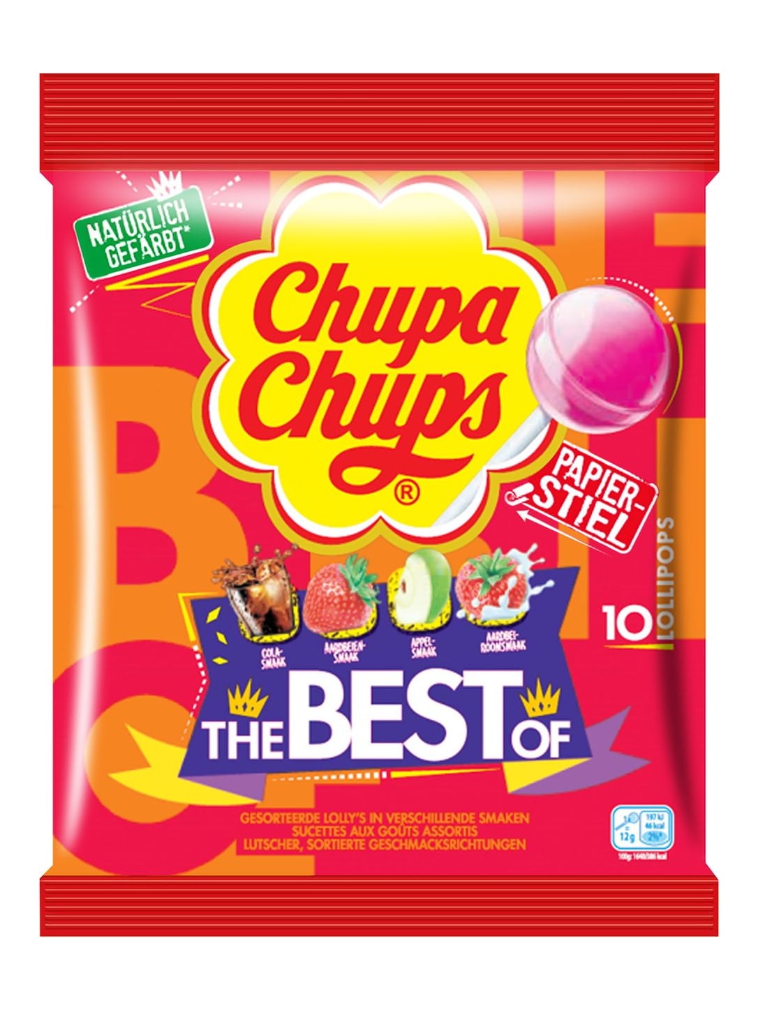 Chupa Chups Lutscher The Best Of 120g – Lollipops 10er sortiert