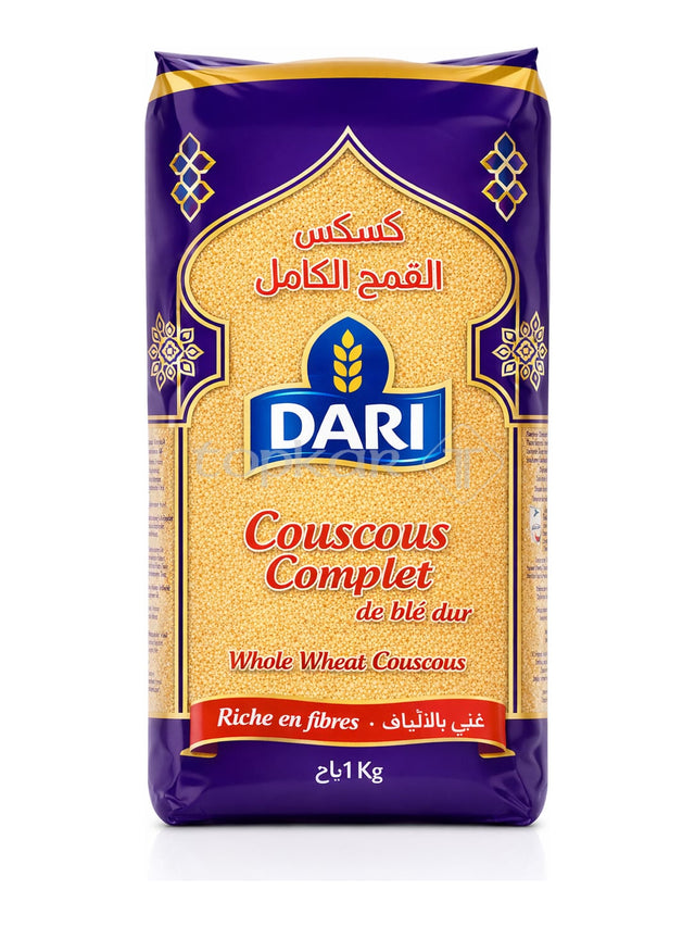 Dari Vollkorn Couscous 1 kg – Couscous Complet de blé dur Whole Wheat