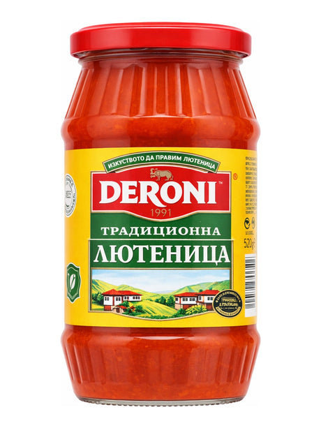 Deroni Lutenitsa Traditional 520g – Bulgarischer Paprika-Tomaten-Aufstrich Лютеница