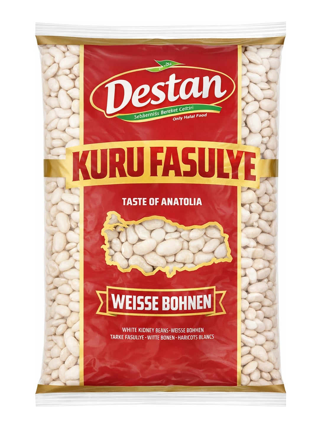 Destan Weisse Bohnen 800g – Kuru Fasulye Weiße Kidneybohnen