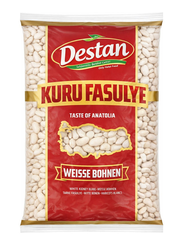 Destan Weisse Bohnen 800g – Kuru Fasulye Weiße Kidneybohnen