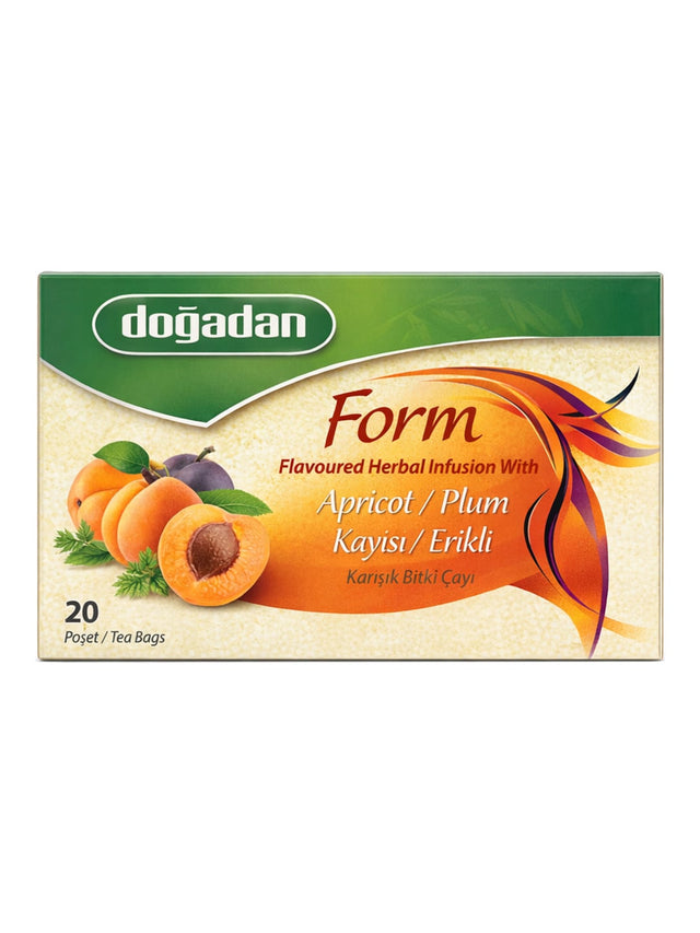 Doğadan Form Kräutertee Aprikose Pflaume 40g – Kayısılı Erikli Karışık Bitki Çayı 20 Teebeutel