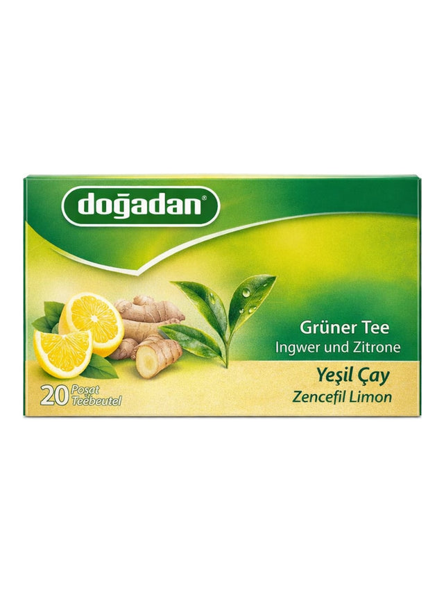Doğadan Yeşil Çay Zencefil Limon 29g – Grüner Tee Ingwer Zitrone 20 Teebeutel