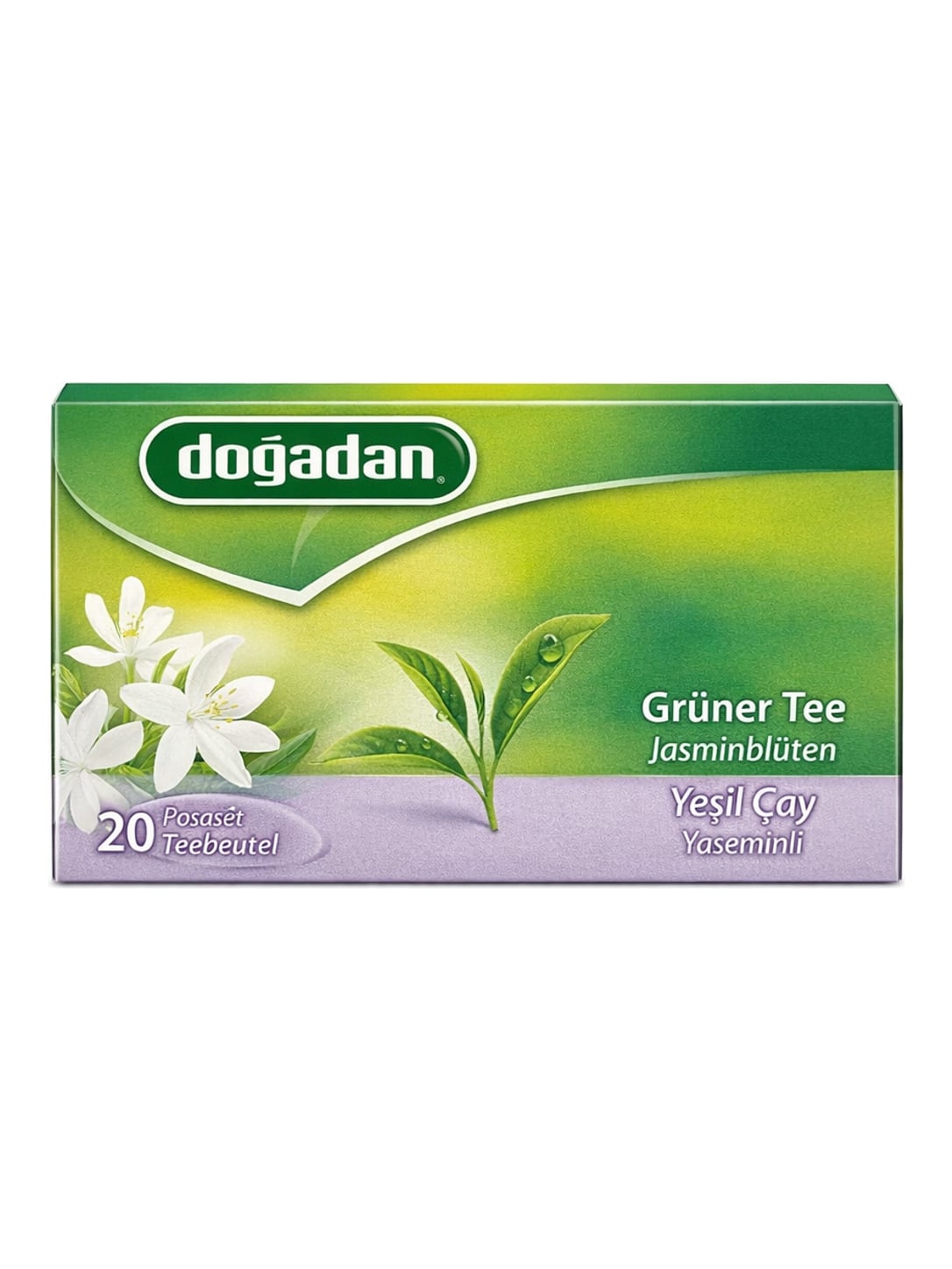Doğadan Grüner Tee Jasminblüten 34g – Yeşil Çay Yaseminli 20 Teebeutel