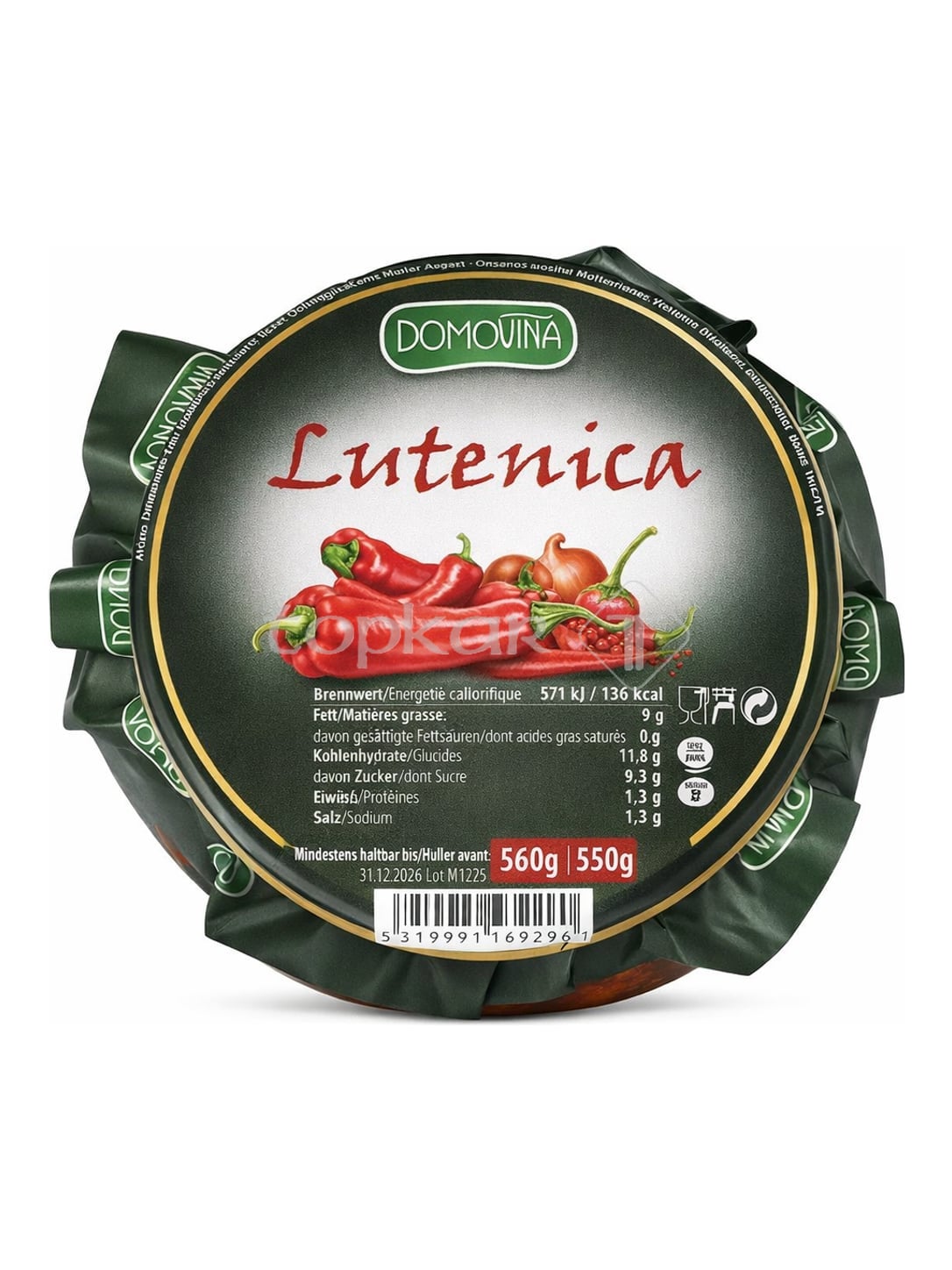 Domovina Lutenica Gemüseaufstrich