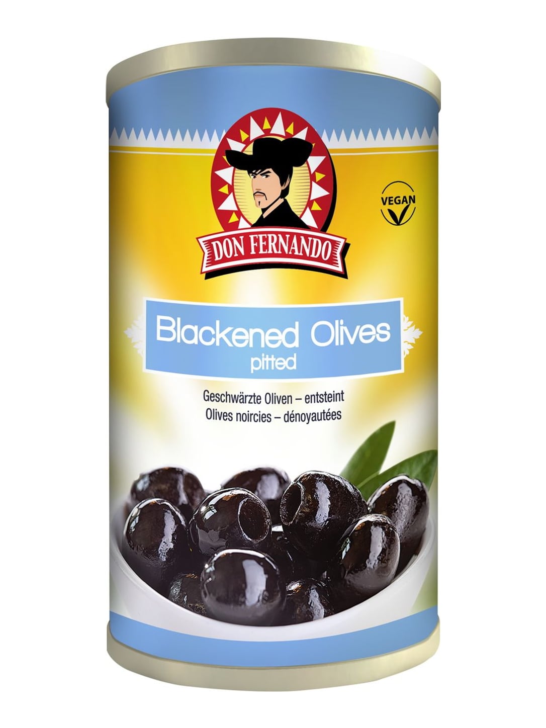 Don Fernando Geschwärzte Oliven entsteint 350g – schwarze Oliven ohne Kern aus Spanien
