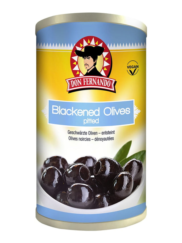Don Fernando Geschwärzte Oliven entsteint 350g – schwarze Oliven ohne Kern aus Spanien