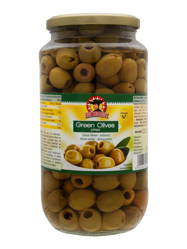 Don Fernando Grüne Oliven entsteint 920g – Yeşil Zeytin spanische grüne Oliven