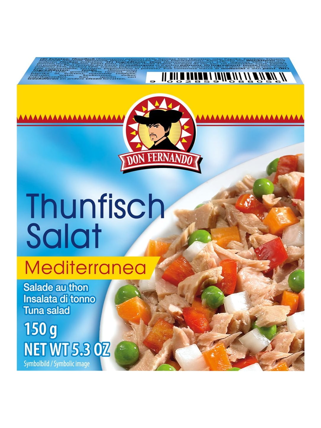 Don Fernando Thunfischsalat Mediterranea 150g – mediterraner Thunfischsalat mit Gemüse
