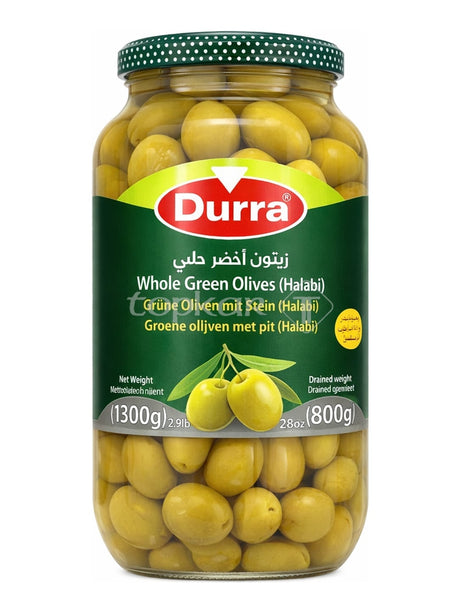 Durra Grüne Oliven mit Stein Halabi