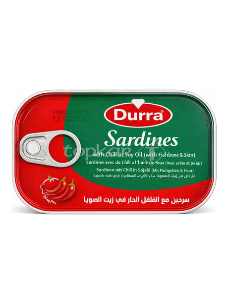 Durra Sardinen scharf 125g – Sardin mit Chili in Sojaöl