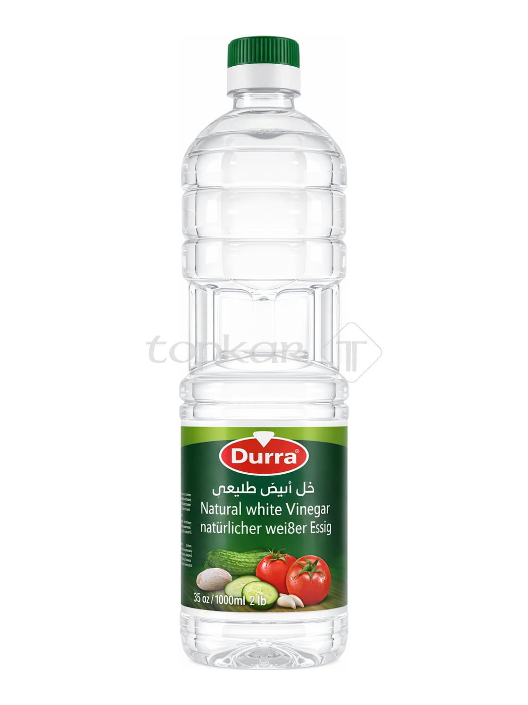 Durra Weißer Essig 1000 ml – Natural White Vinegar Zuckerrohr-Essig