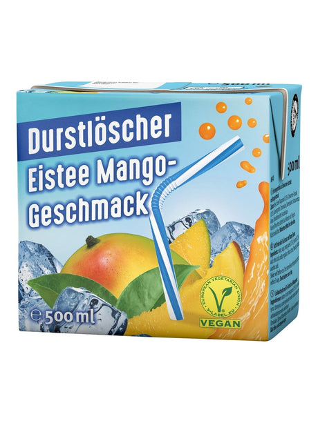 Durstlöscher Eistee Mango 500 ml – fruchtiger Mango Eistee mit Schwarztee-Extrakt