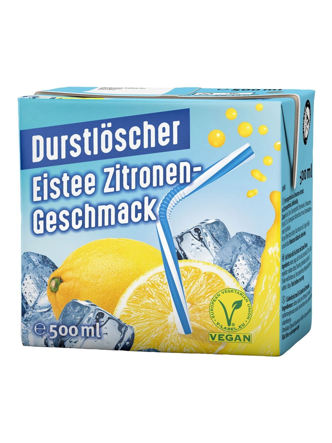 Durstlöscher Eistee Zitrone 500ml – erfrischender Ice Tea Lemon Zitronengeschmack