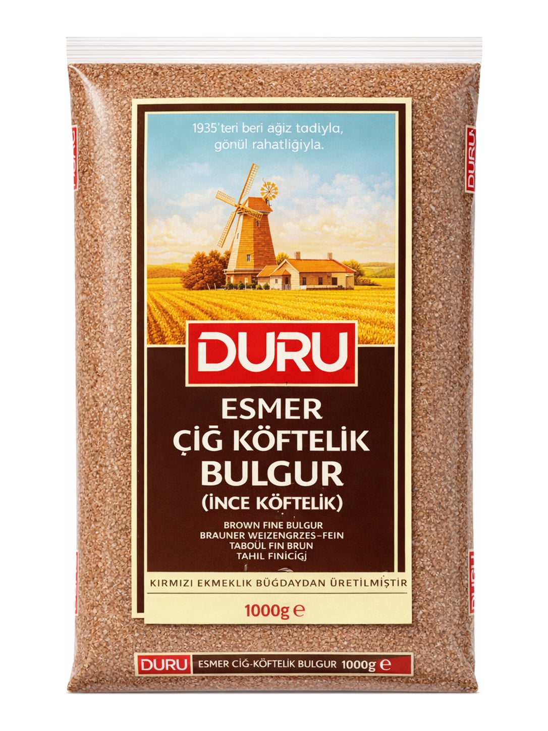 Duru Esmer Çiğ Köftelik Bulgur 1000g – feiner brauner Weizenbulgur İnce Köftelik