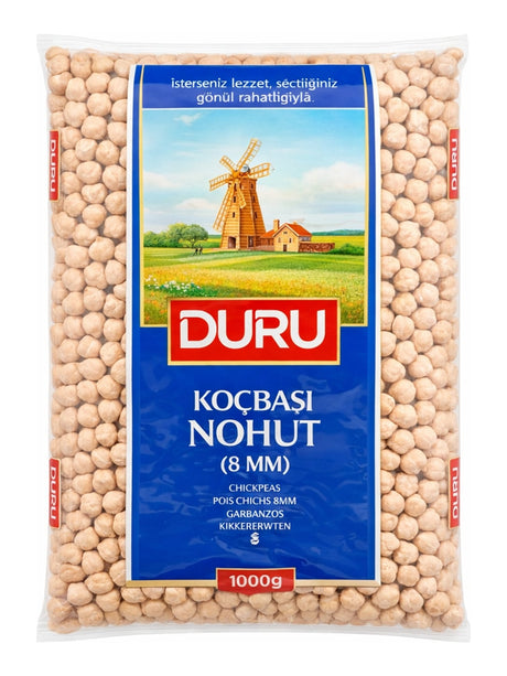 DURU Koçbaşı Nohut 1000 g – große Kichererbsen 8 mm aus der Türkei
