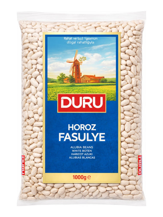 DURU Horoz Fasulye Weiße Bohnen 1000g – Alubia Beans Hülsenfrüchte