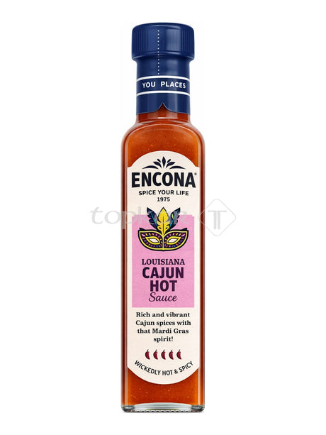 Encona Louisiana Cajun Hot Sauce 142 ml – scharfe Cayenne-Sauce