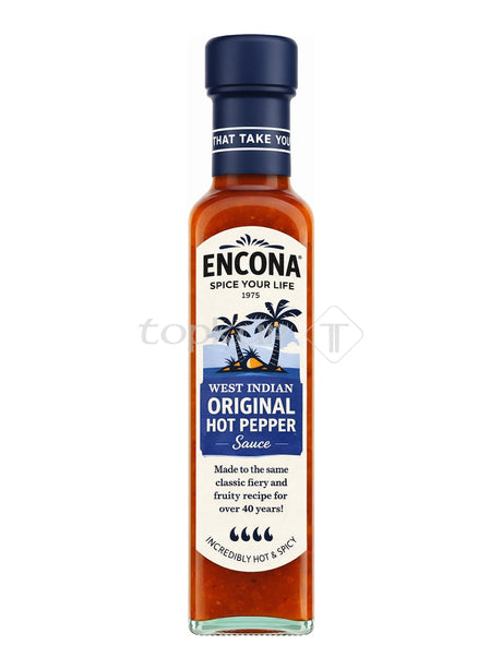 Encona West Indian Original Hot Pepper Sauce 142 ml – scharfe Habanero Pfeffersauce