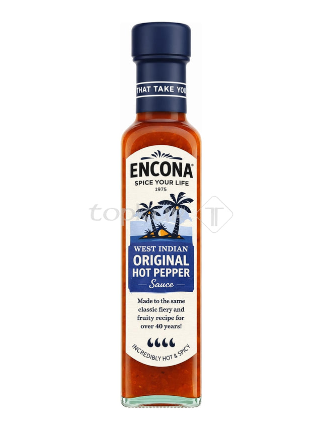 Encona West Indian Original Hot Pepper Sauce 142 ml – scharfe Habanero Pfeffersauce