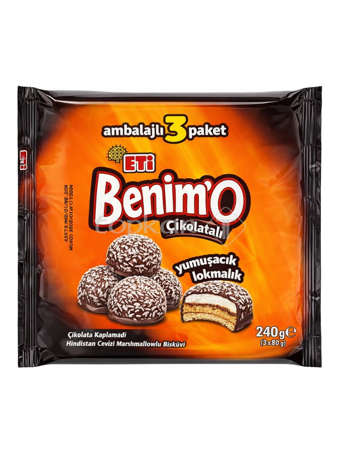 Eti Benim'O Çikolatalı 240g – türkischer Schokokeks mit Marshmallow und Kokos