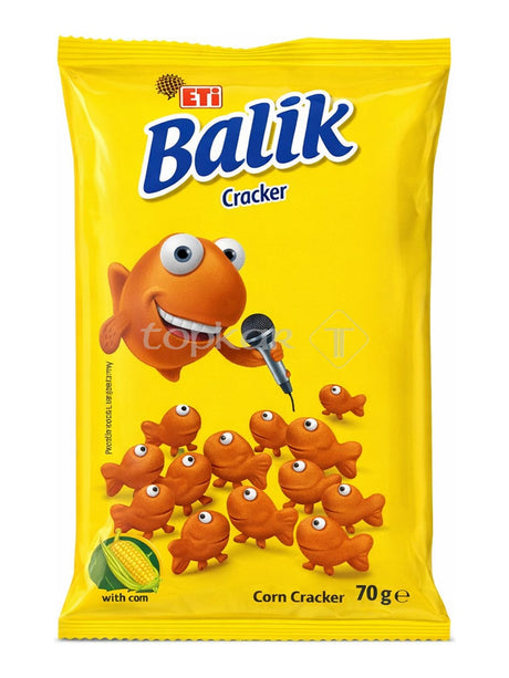 Eti Fisch Cracker 70g – Balık Cracker knusprige Kräcker mit Mais