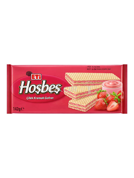 Eti Hosbes Erdbeer-Waffel 142g – Çilek Kremalı Gofret türkische Waffel