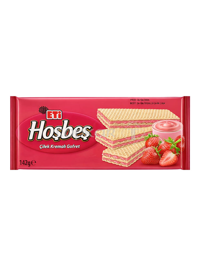 Eti Hosbes Erdbeer-Waffel 142g – Çilek Kremalı Gofret türkische Waffel