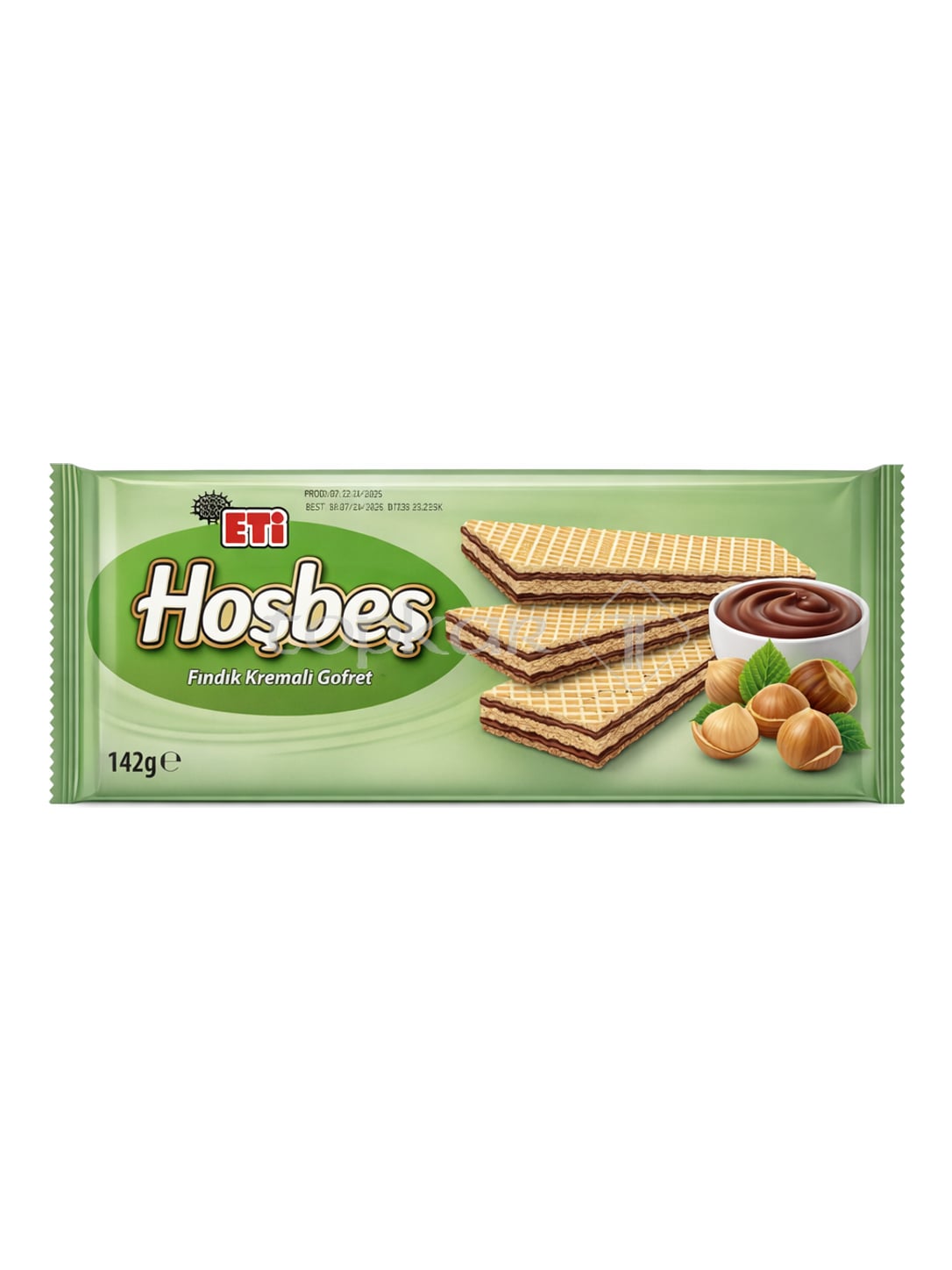 Eti Hosbes Waffel 142g – Fındık Kremalı Gofret Haselnusscreme-Waffel