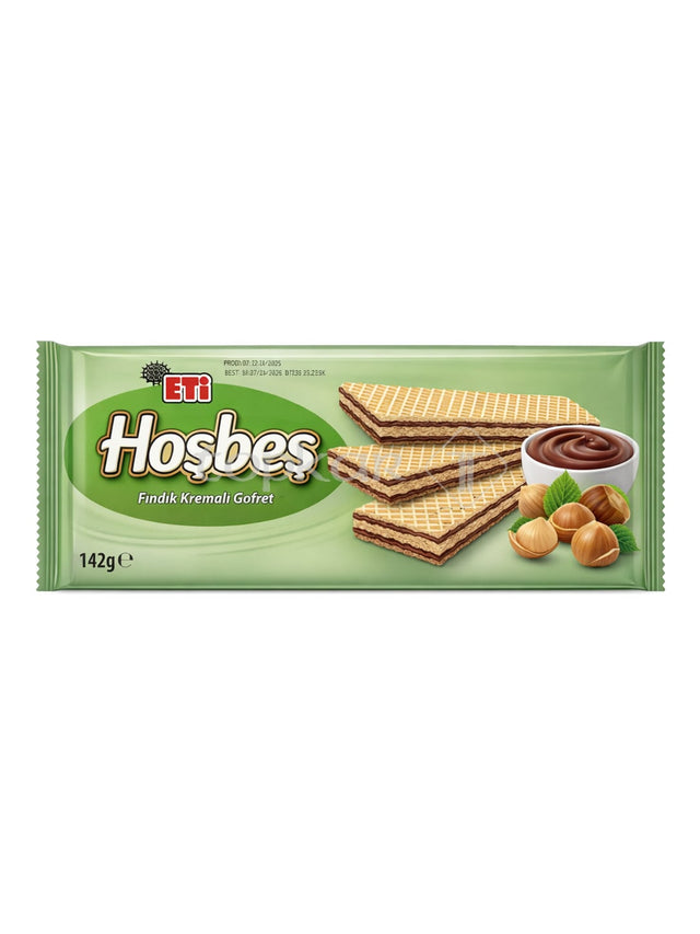 Eti Hosbes Waffel 142g – Fındık Kremalı Gofret Haselnusscreme-Waffel