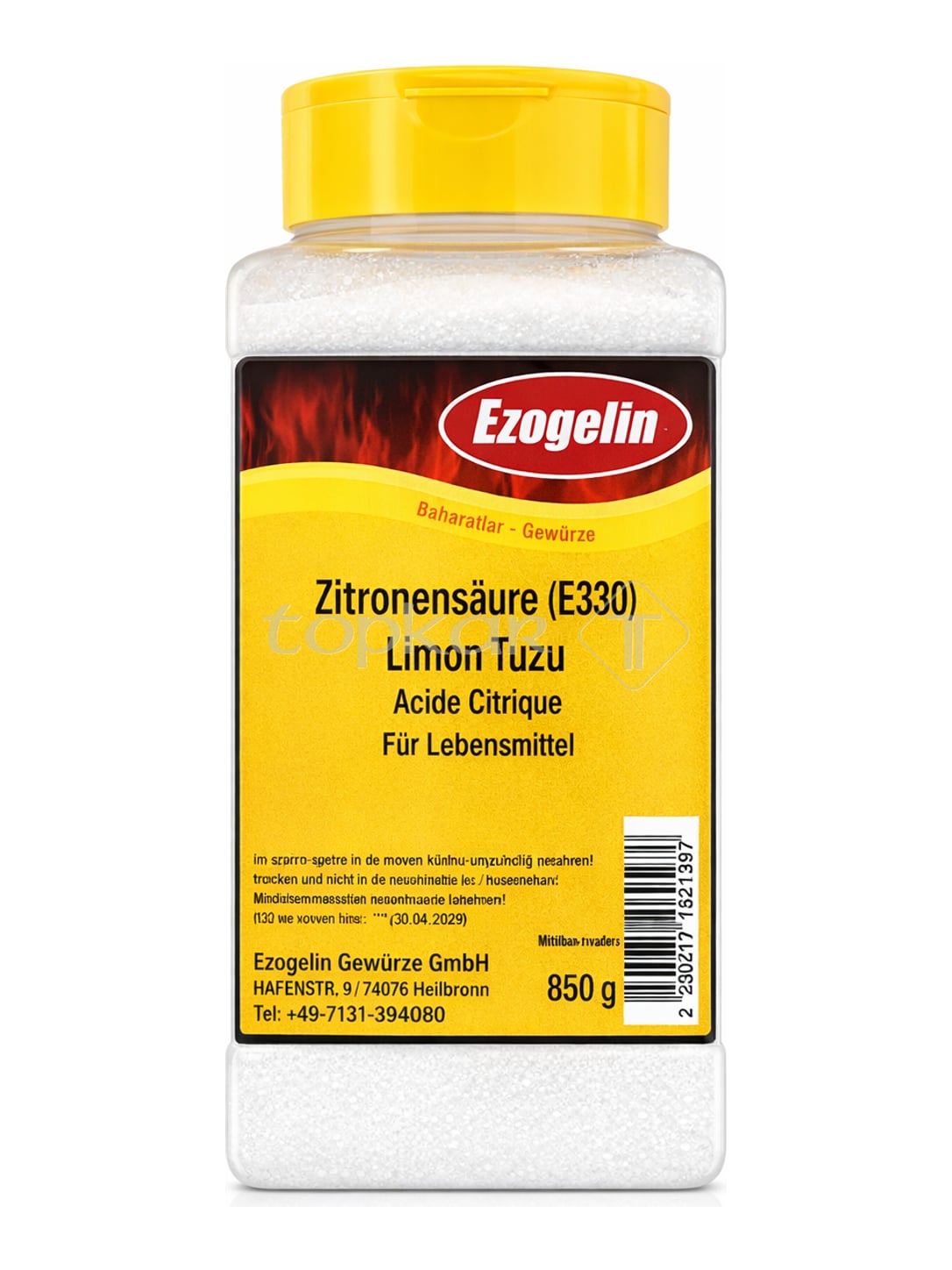 Ezogelin Zitronensäure 850g – Limon Tuzu E330 Säuerungsmittel