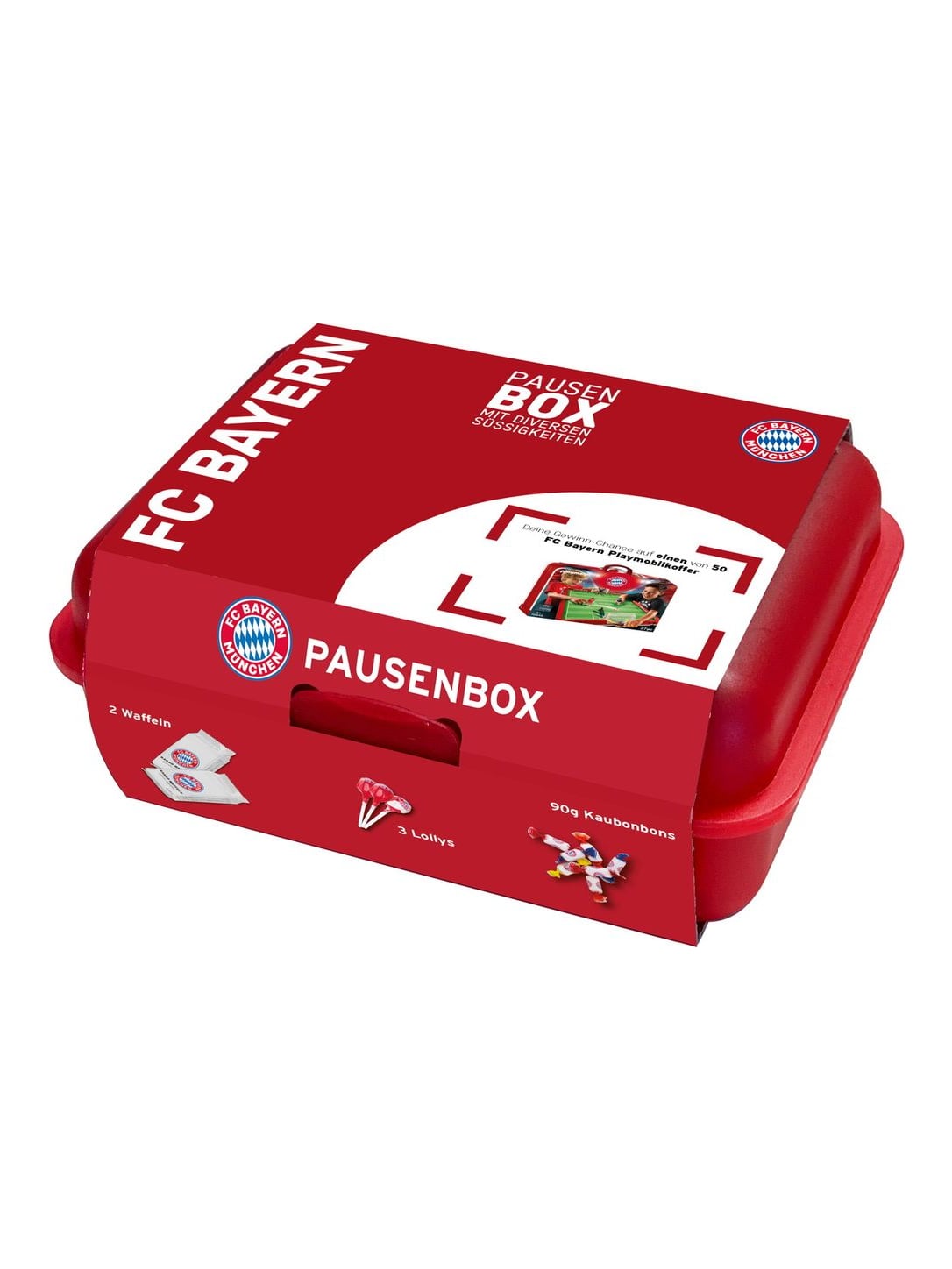 FC Bayern München Pausenbox 210g – FCB Süßigkeiten-Set Brotdose