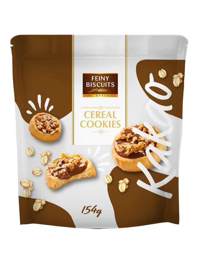 Feiny Biscuits Cereal Cookies Kakao 154g – knusprige Hafer-Cookies mit Kakao
