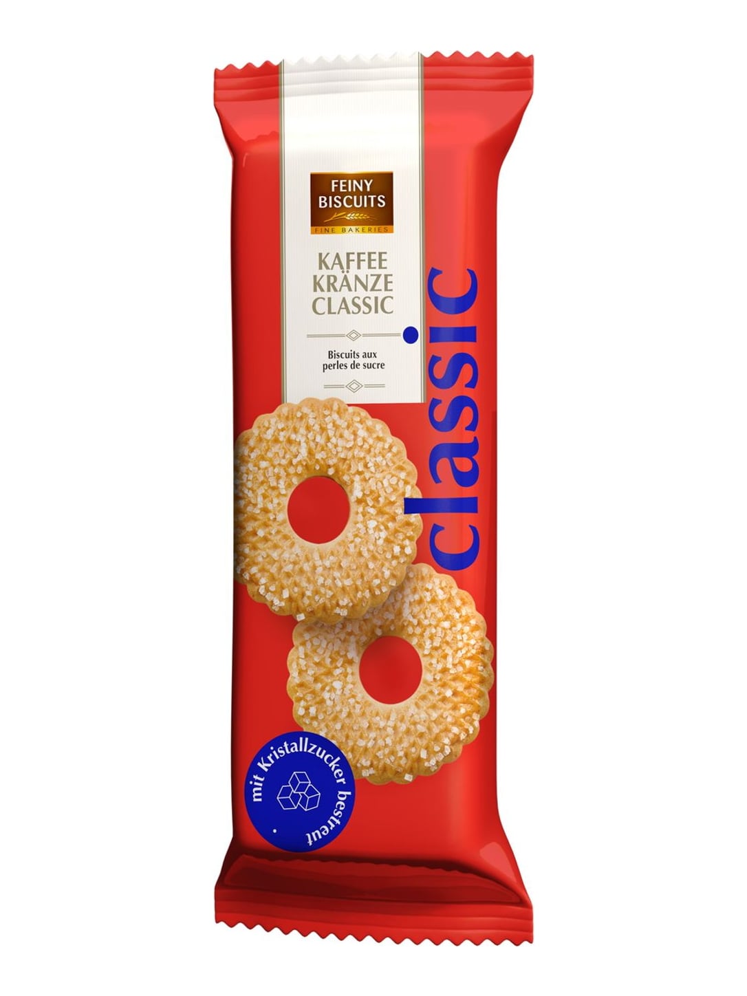 Feiny Biscuits Kaffeekränze Zucker 150g – Mürbteiggebäck mit Hagelzucker
