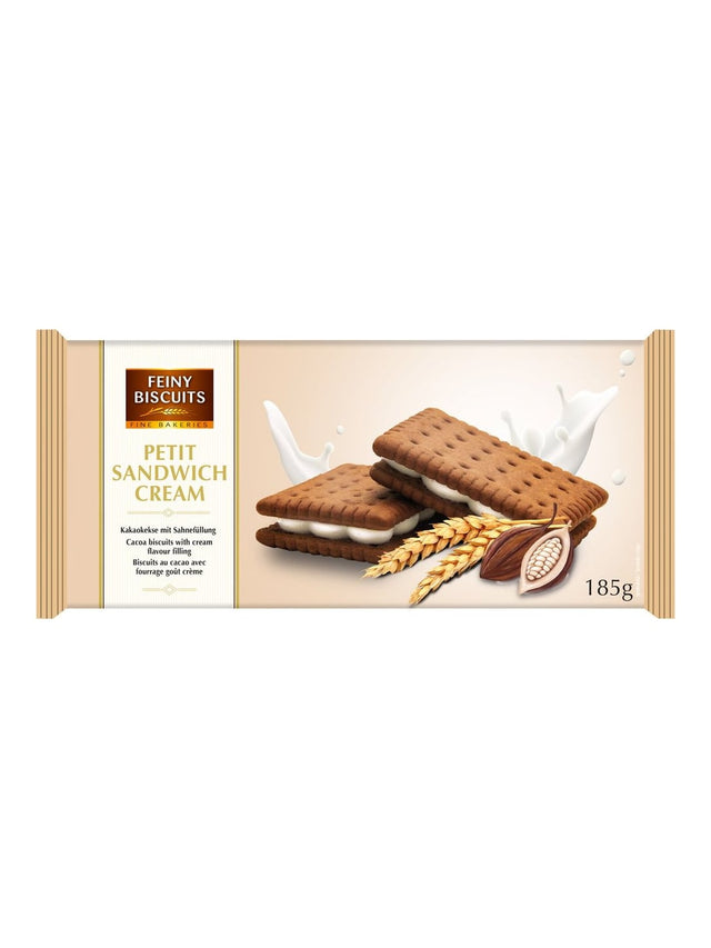 Feiny Biscuits Sandwich Kekse Kakao 185g – Doppelkekse mit Cremefüllung