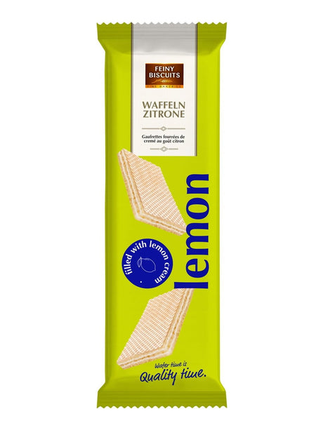 Feiny Biscuits Waffeln Zitrone 125g – knusprige Zitronenwaffeln mit Creme