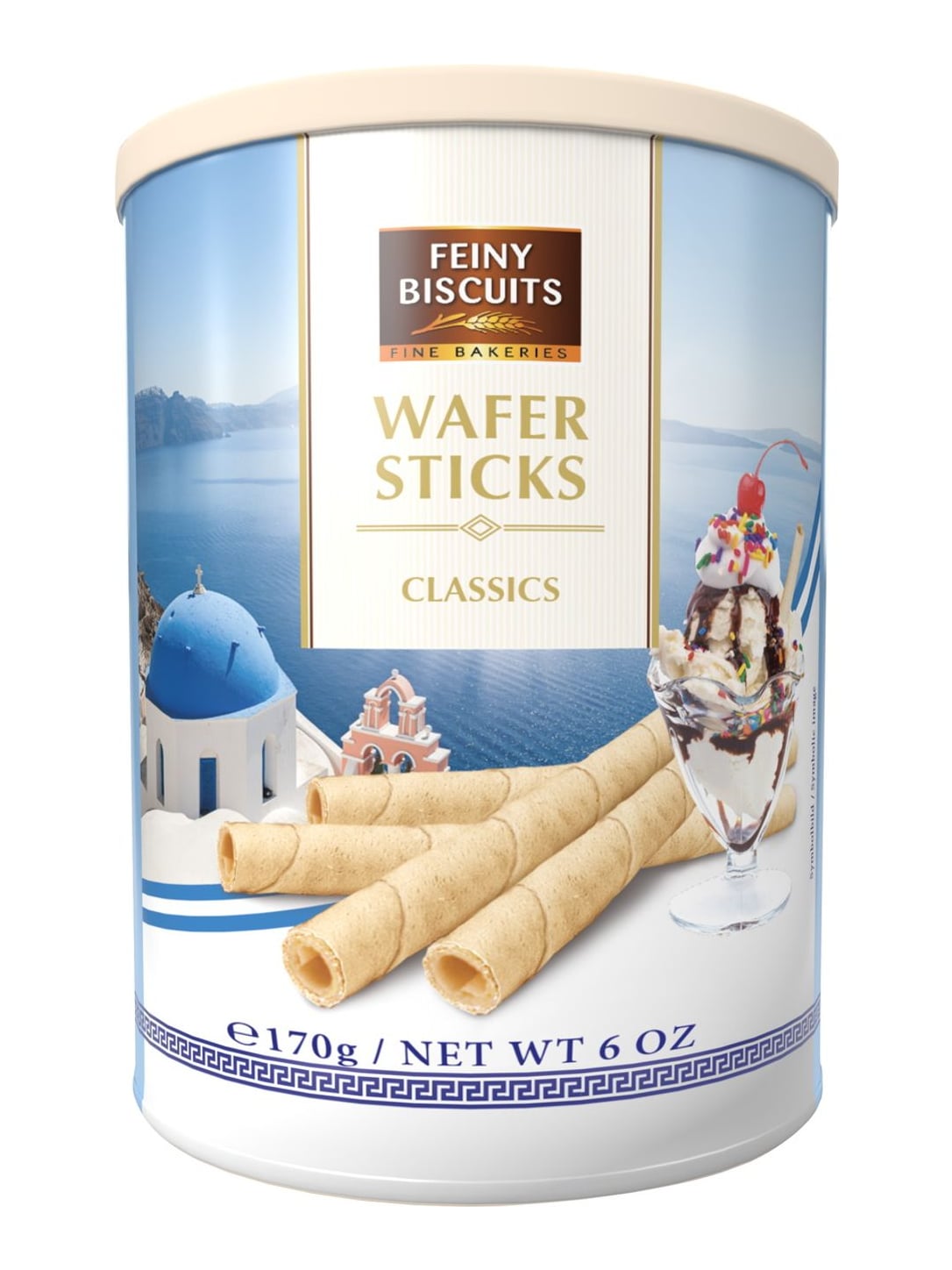 Feiny Biscuits Waffelröllchen 170g – knusprige Waffelrollen Gebäck