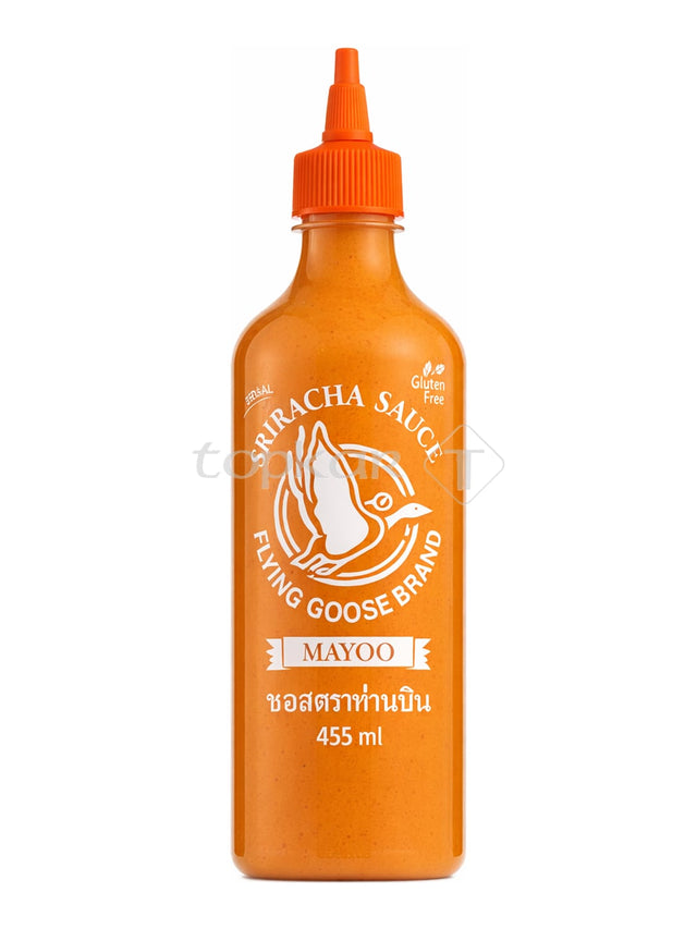 Flying Goose Sriracha Mayo 455 ml – vegane scharfe Chilicreme aus Thailand