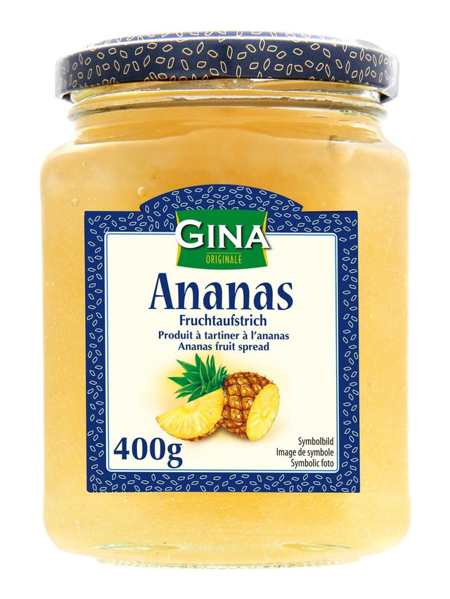 Gina Fruchtaufstrich Ananas 400g – tropischer Ananas Aufstrich fürs Frühstück