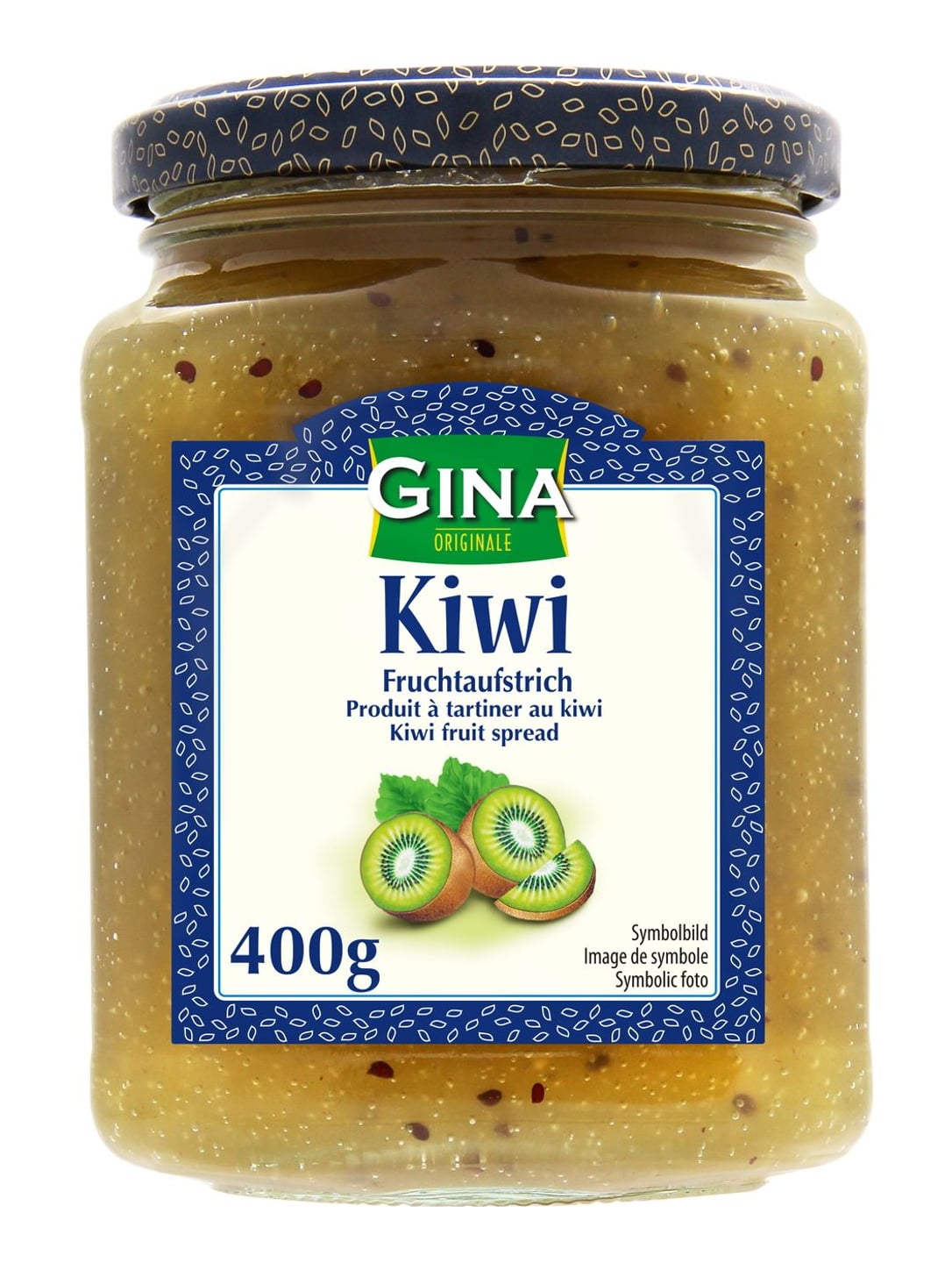 Gina Fruchtaufstrich Kiwi 400g – Kiwi Marmelade aus Dänemark
