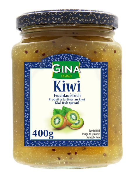 Gina Fruchtaufstrich Kiwi 400g – Kiwi Marmelade aus Dänemark