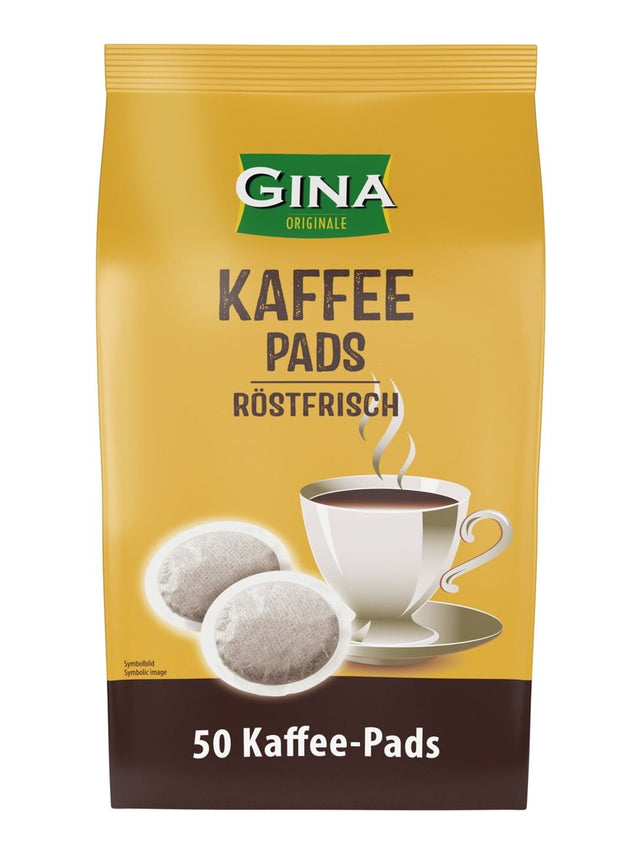Gina Kaffeepads gemahlen 350g – Kaffee Pads 50 Stück für Pad-Maschine