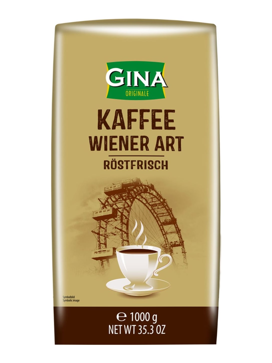 Gina Originale Kaffee Wiener Art 1000g – ganze Bohnen Röstkaffee