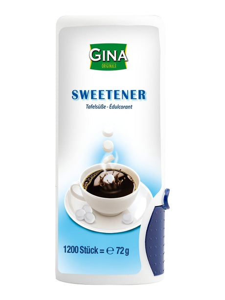 Gina Süßungsmittel im Spender 72g – Süßstoff Tafelsüße 1200 Tabletten