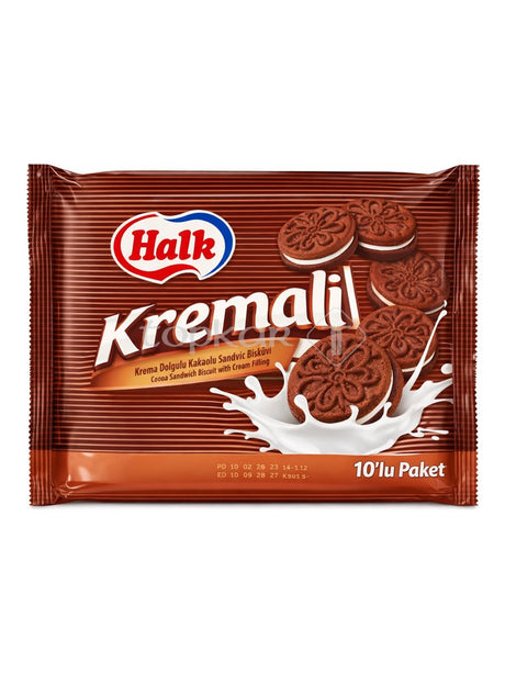 Halk Kakao Sandwich Kekse 500g – Kremalı Kakaolu Bisküvi mit Cremefüllung