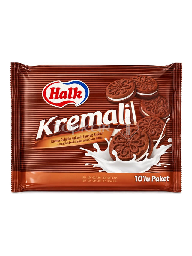 Halk Kakao Sandwich Kekse 500g – Kremalı Kakaolu Bisküvi mit Cremefüllung