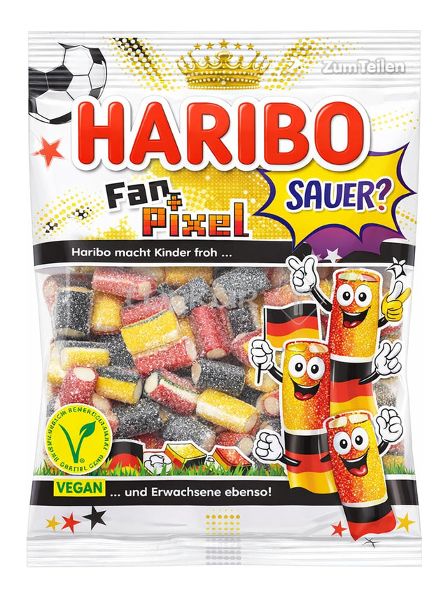 Haribo Fan Pixel Sauer 160g – veganes saures Fruchtgummi