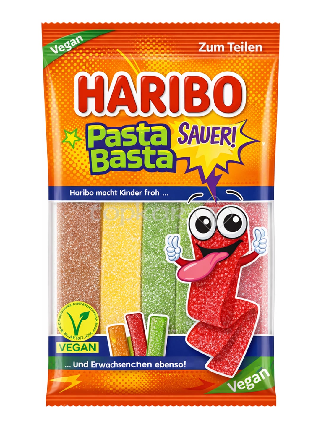 Haribo Pasta Basta Sauer 160g – veganes saures Fruchtgummi